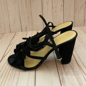 J.Crew Collection black Heels with Bow details size 7